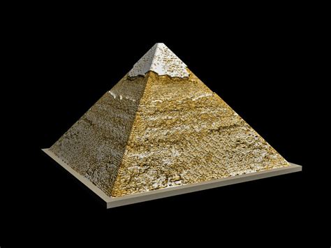 D Model The Egyptian Pyramid Of Khafre Vr Ar Low Poly Cgtrader