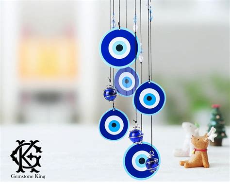 Evil Eye Bullseye Metal Wind Chime Large Fengshui Suncatcher Rainbow Maker Window Garden Outdoor