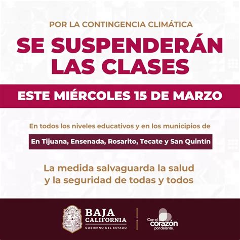 Suspenden Clases En Bc Por Pron Stico De Intensas Lluvias Uniradio