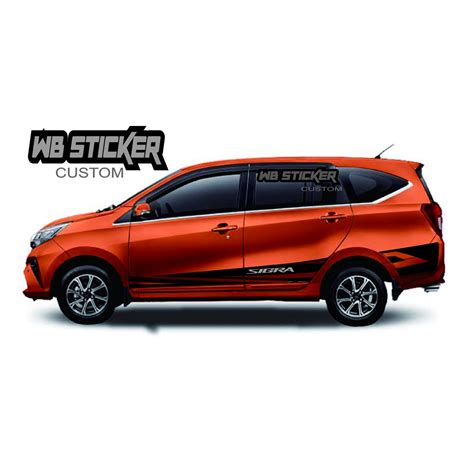 Jual Sticker Body Samping Mobil Sigra Calya Cutting Sticker Variasi