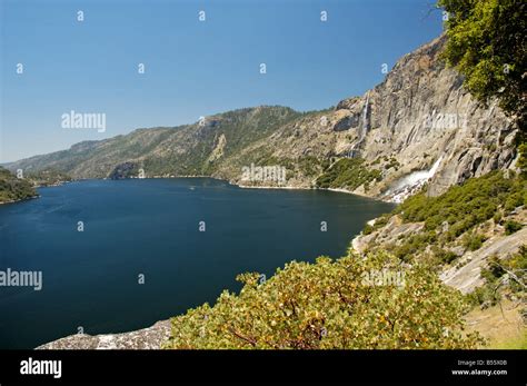 Hetch Hetchy Reservoir At Yosemite National Park With The Oshaughnessy