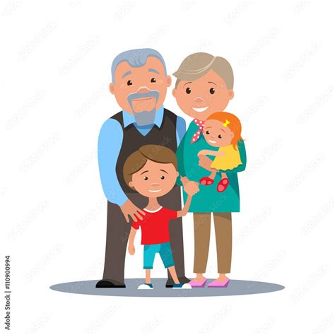 cartoon grandparents  grandchildren