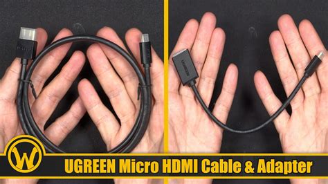 Ugreen Micro HDMI To HDMI Cable Adapter Closer Look Testing YouTube