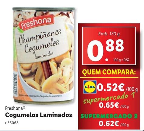 Promoção Freshona Cogumelos Laminados Emb 170 g em Lidl