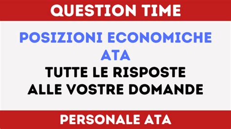 Posizioni economiche ATA alla procedura può partecipare solo il