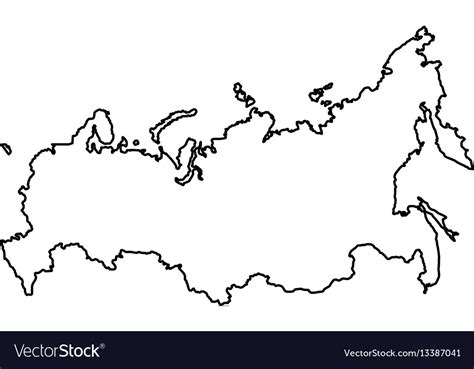 Isolated Russian Map Royalty Free Vector Image