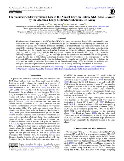 PDF The Volumetric Star Formation Law In The Almost Edge On Galaxy