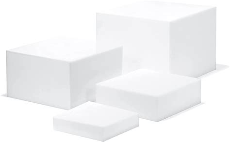 KCGANI Présentoir cube en acrylique blanc pour cupcakes desserts