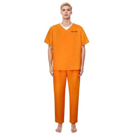 Ufound Halloween Costume Inmate Costumes For Men Prisoner Jumpsuit Jail