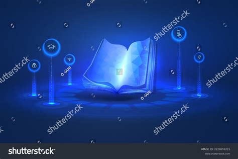 Learn Online Book Digital Futuristic Style Stock Vector (Royalty Free) 2228659215 | Shutterstock