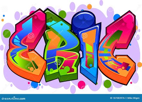 Eric Name Lettering Tinsels Cartoon Vector 107556843