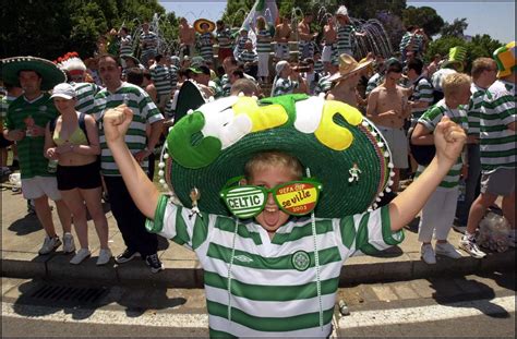 In Pictures Celtic Fans In Seville Daily Record