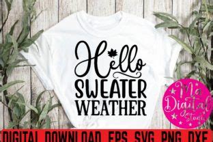 Hello Sweater Weather Svg Design Graphic By Ma Digital Studio