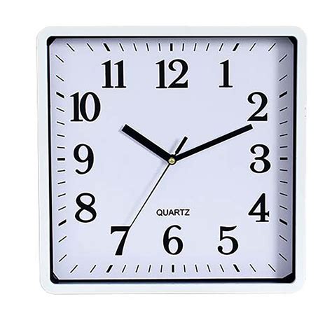 Carven Wall Square Clock White Winc