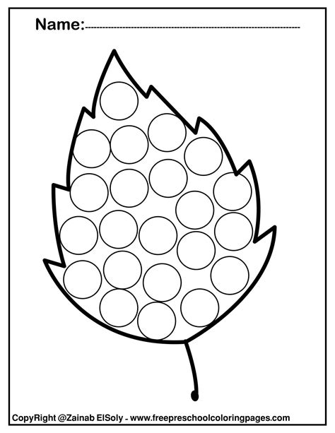 Fall Do A Dot Printables Free