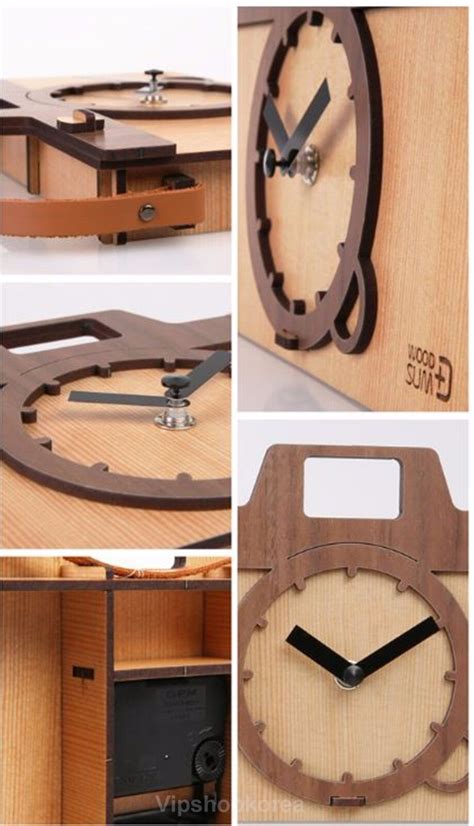 Wood Camera Clock Assembly Kit Korean Desk Bedside Home Office Wall Camera Clock Ebay