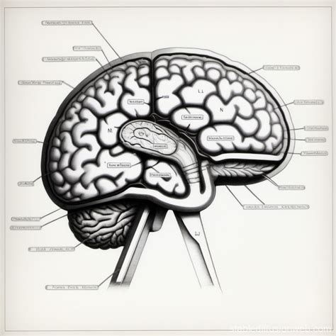 labeled brain cross section sketch stable diffusion