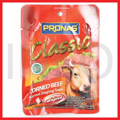 Jual Pronas Classic Corned Beef Kornet Daging Sapi Original Sachet Gr