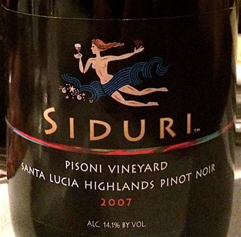 2007 Siduri Pinot Noir Pisoni Vineyard USA California Central Coast