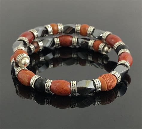 Mens Bracelet T Ideas For Dad Mens Beaded Bracelet Etsy In 2021 Bracelets For Men Mens