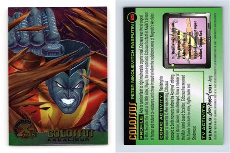 Colossus 25 X Men Chromium 1995 Fleer Ultra Trading Card