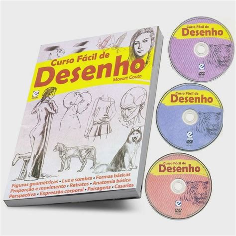 Curso De Desenho Fácil Mozart Couto Livro 3 Dvds Submarino