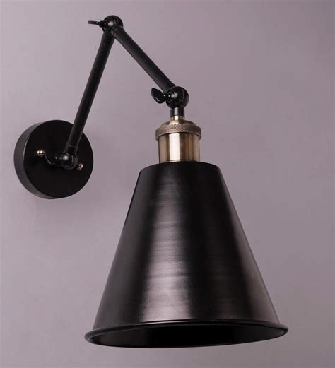 Buy Black Metal Wall Light Guard Shade Antique Gold By Homesake Online ...