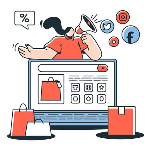 Ilustración Del Concepto De Marketing Vector Gratis