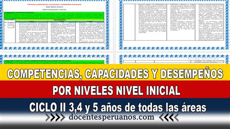 Resultado De Imagen Para Competencias Y Capacidades Para El Nivel