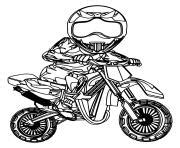 Coloriage Motocross Imprimer Dessin Motocross