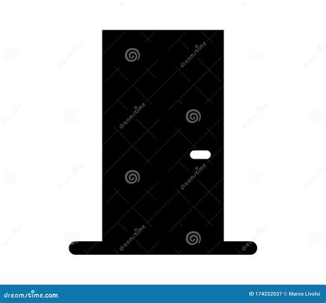 Vestidor Icono De La Puerta Ilustrado En Vector Sobre Fondo Blanco