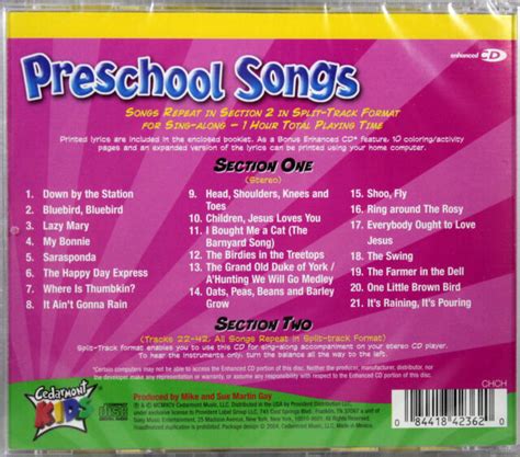 Cedarmont Kids Preschool Songs Sing Along New Cd 21 Classic Songs For