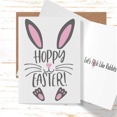 Naughty Easter Card Etsy