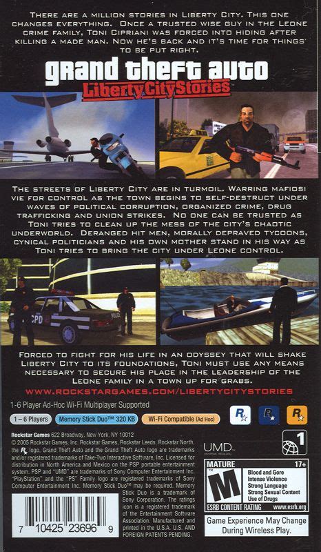 Grand Theft Auto Liberty City Stories 2005 Psp Box Cover Art Mobygames