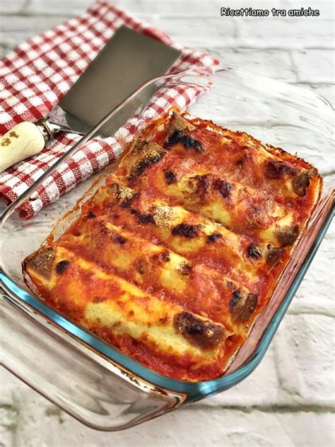 Cannelloni Di Crepes Al Sugo Con Ricotta E Carne Macinata