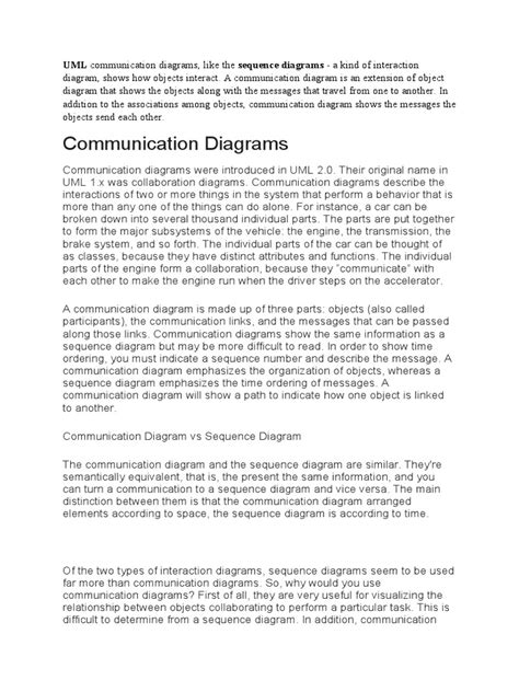 Communication Diagram | PDF