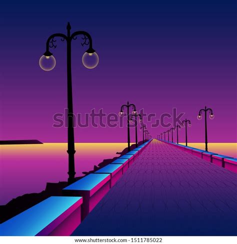 Calicut Beach Illustration Vector Art Kozhikode Stock Illustration ...