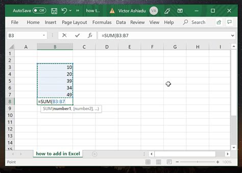 How To Add In Excel Excel Sum With Examples