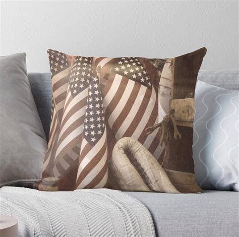 American Flag Pillow Cover Usa Throw Pillow Country Rustic Etsy Sweden