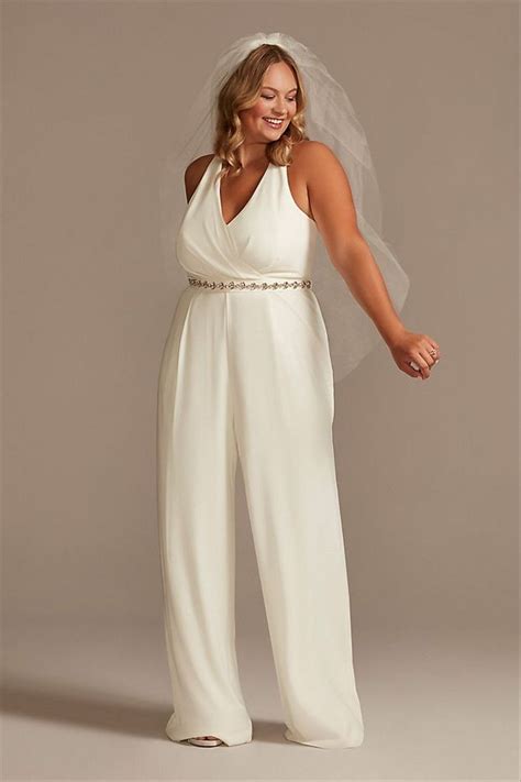 White Halter Jumpsuit White Jumpsuit Wedding Plus Jumpsuit Flowy Jumpsuit Wedding Jumpsuit