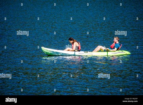 Boats on Llanberis Lake Stock Photo - Alamy