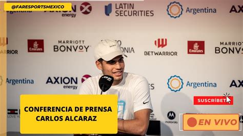 CARLOS ALCARAZ SE PRESENTA EN EL ARGENTINA OPEN 2023 RUEDA DE PRENSA