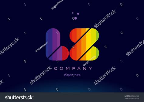 Lz L Z Alphabet Letter Colorful Creative Colors Royalty Free Stock