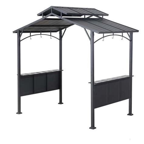 Sunjoy Kent Hardtop X Ft Grill Gazebo Grill Gazebo