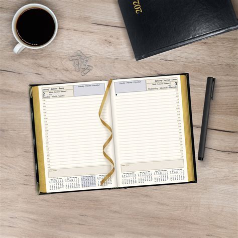 Executive Daily Planner 2024 Black Brownline Brownline Usa