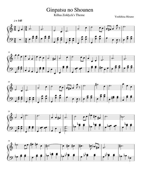 Hunter X Hunter Ginpatsu No Shounen Sheet Music For Piano Download Free In Pdf Or Midi