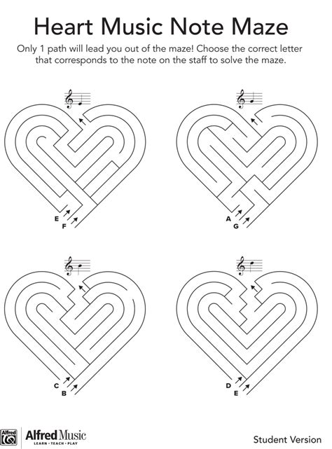 Music Maze Printable