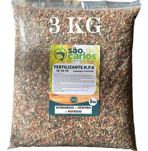 Adubo Fertilizante Npk 10 10 10 Plantas Flores Frutas 3kg MercadoLivre