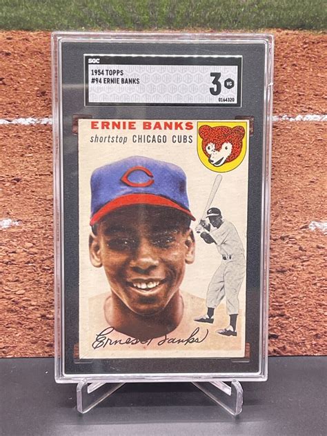 Ernie Banks 1954 Topps Sgc 3 Ebay