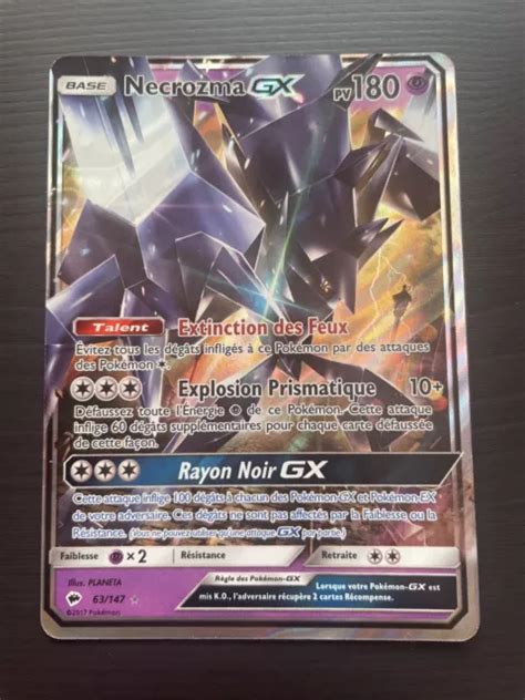 CARTE POKÉMON NECROZMA GX 63 147 Ombres Ardentes FR EUR 5 00